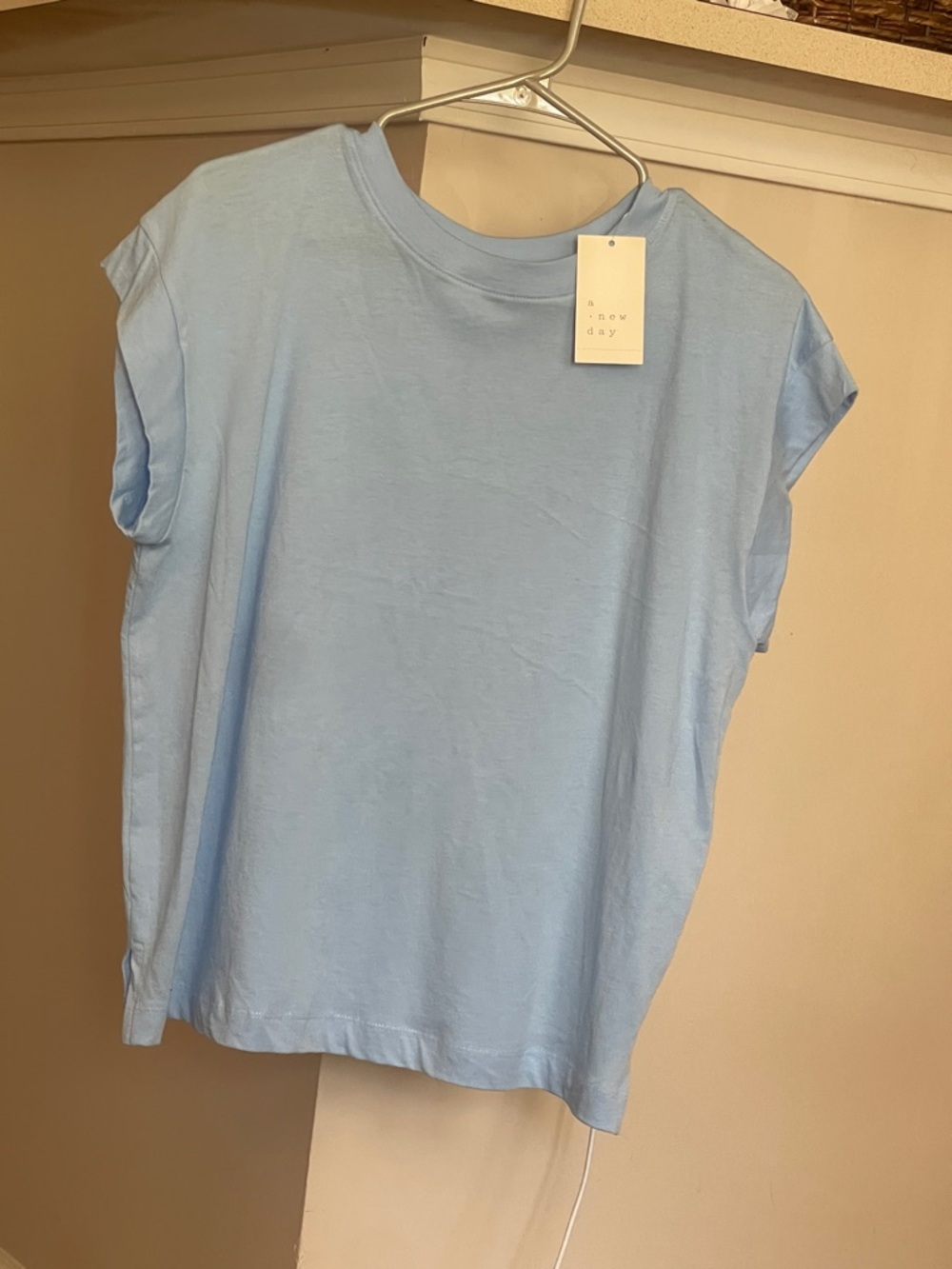 a new day Pale Blue Cap Sleeve Tee
